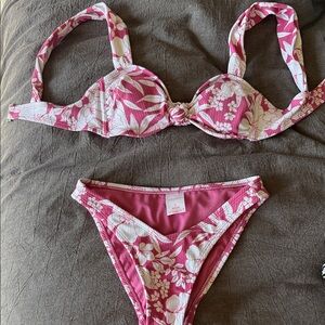 Xhilaration Pink and White Swimwear